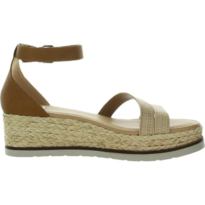 Shop Dolce Vita Breanne Womens Faux Leather Ankle Strap Espadrilles In White