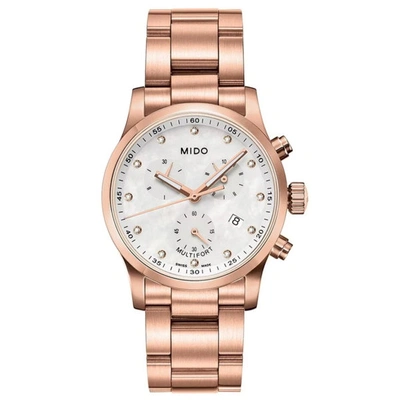 Shop Mido Women's M0052173311600 Multifort 35mm Quartz Watch In Gold