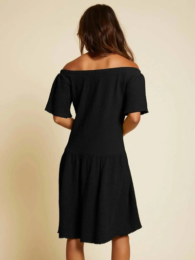Shop Nation Ltd Mariel Off Shoulder Midi Dress In Black