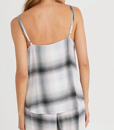 Bella Dahl V-neck Cami In Lilac Ombre Plaid In Multi