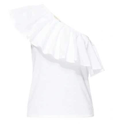 Shop Nation Ltd Noella Ruffle One-shoulder In White