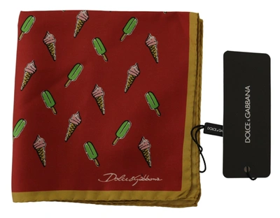 Shop Dolce & Gabbana Printed Square Mens Handkerchief Men's Scarf In Multi