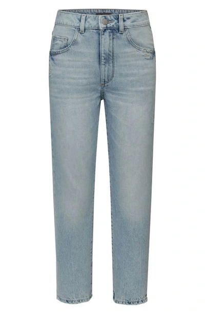 Shop Dl1961 Susie High Waist Tapered Jeans In Jet Stream Distressed