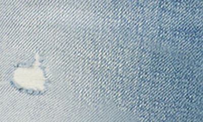 Shop Hudson Faye Ripped Ultra High Waist Raw Hem Flare Organic Cotton Jeans In Bleach Dip