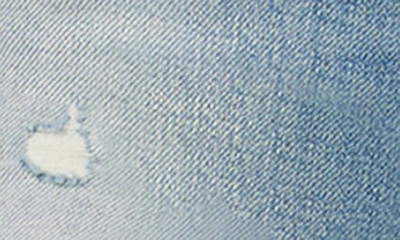 Hudson Faye Ripped Ultra High Waist Raw Hem Flare Organic Cotton Jeans In Bleach Dip