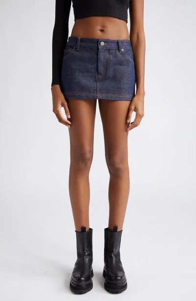 Shop K.ngsley Gender Inclusive Fillhim Denim Miniskirt In Indigo