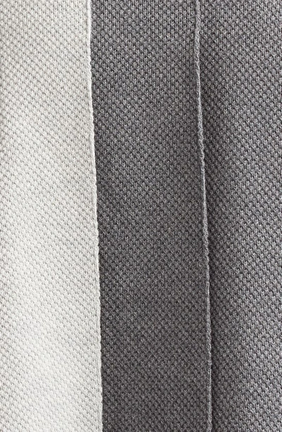 Shop Thom Browne Fun Mix Pleated Cotton Miniskirt In Tonal Grey