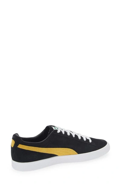 Shop Puma Clyde Og Sneaker In  Black-yellow Sizzle