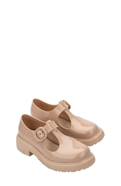 Shop Melissa Kids' Jackie T-strap Shoe In Beige Glit