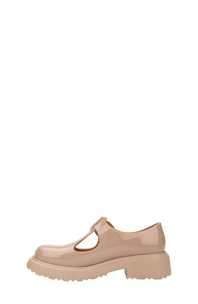 Shop Melissa Kids' Jackie T-strap Shoe In Beige Glit