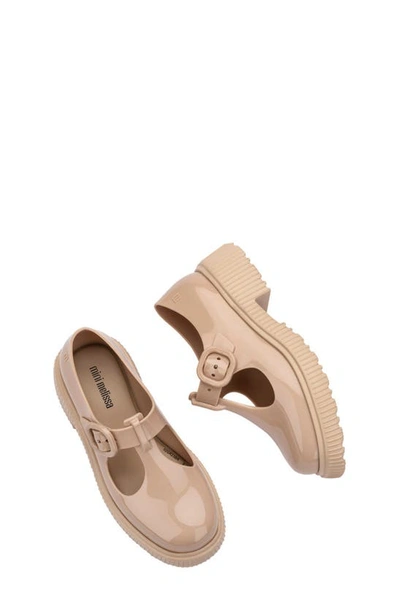 Shop Melissa Kids' Jackie T-strap Shoe In Beige Glit