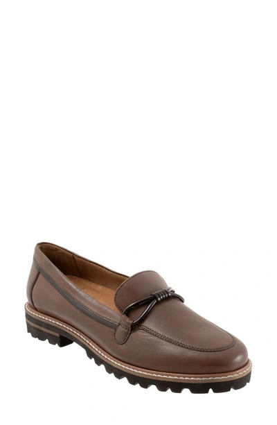 Shop Trotters Fiora Loafer In Dark Taupe