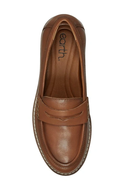 Shop Earth Javas Penny Loafer In Rum