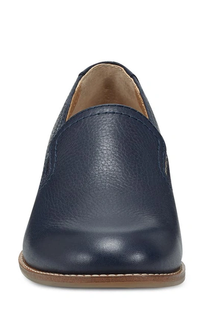 Earth Edna Womens Leather Slip On Loafers In Navy