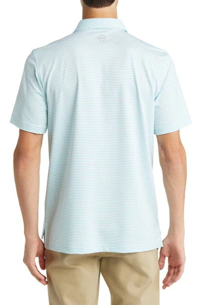 Vineyard Vines Bradley Stripe Sankaty Performance Polo In Andros Blue Tejeda