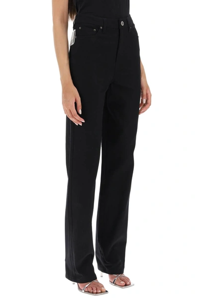 Shop Rotate Birger Christensen Straight Jeans With Cristal Fringes