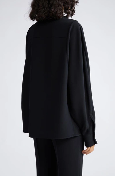 Shop Jil Sander Kimono Sleeve Relaxed Button-up Shirt In 001-black