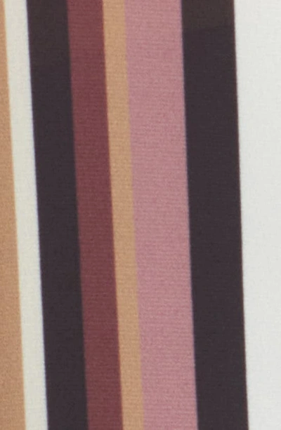 Anne Klein Stripe Tunic Top In Rose Stone Multi