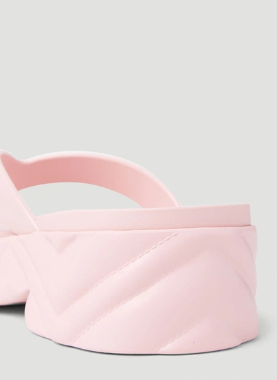 Shop Gucci Women Thong Platform Sandal In Pink