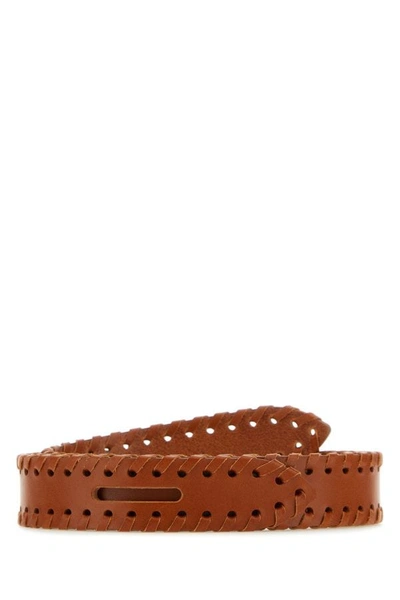 Shop Isabel Marant Woman Caramel Leather Lecce Belt In Brown
