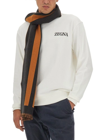 Shop Ermenegildo Zegna Sweatshirt With Logo In White