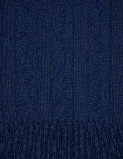 Shop Etro Braided Cashmere Sweater In Blue