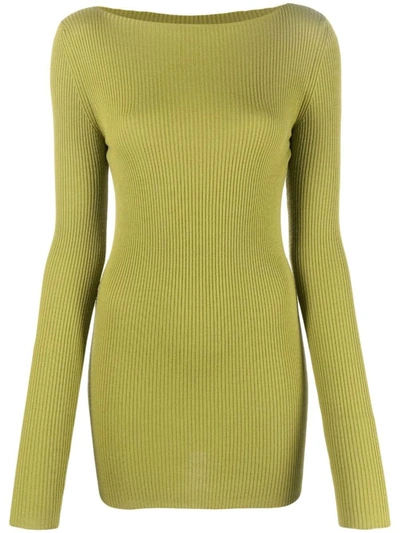 Shop Rick Owens Cut-out Ribbed Jumper In Acid