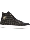 CHARLOTTE OLYMPIA 'Web' hi-top trainers,RUBBER100%