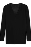 The Row Amherst Oversized Cashmere And Silk-blend Sweater In Black