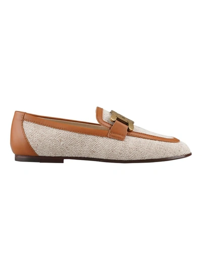 Shop Tod's Loavers Shoes In Nude &amp; Neutrals