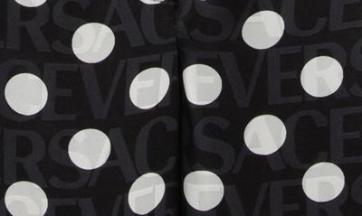 Shop Versace Metallic Virgin Wool Blend Tweed Crop Bra Top In 1b000 Black