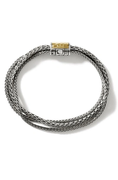 Shop John Hardy Classic Chain Layered Bracelet In Silver