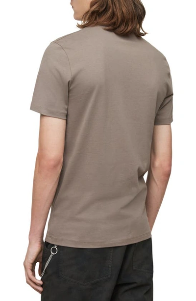 Shop Allsaints Brace Tonic Organic Cotton T-shirt In Putty Brown