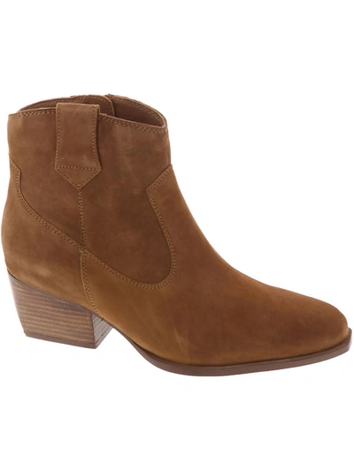 Shop Seychelles Upside Womens Leather Stacked Heel Ankle Boots In Brown