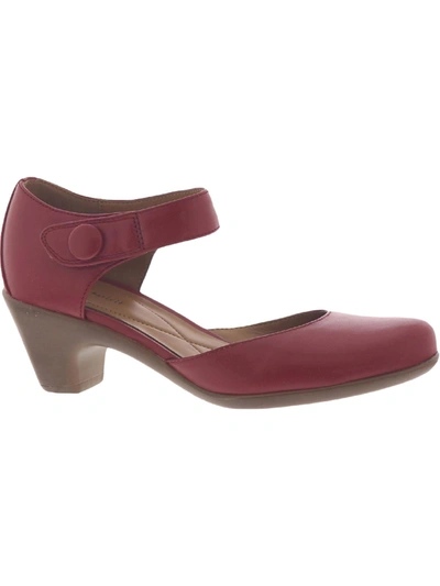 Shop Easy Spirit Clarice Womens Cushioned Footbed Block Heel Mary Jane Heels In Red