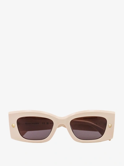 Shop Alexander Mcqueen Sunglasses In White