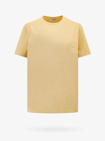 Shop Etro T-shirt In Yellow