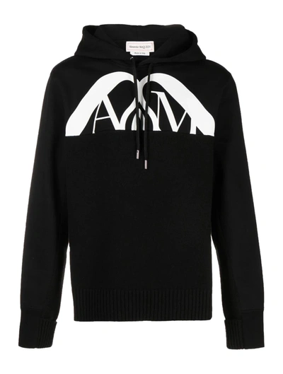 Shop Alexander Mcqueen Hoodie Jmp Long Sleeves In Black