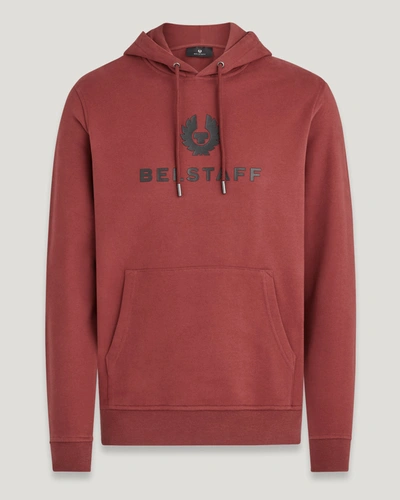 Shop Belstaff Signature Hoodie In Lava Red