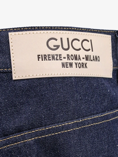 Shop Gucci Man Jeans Man Blue Jeans