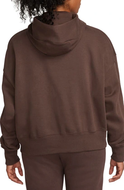 Shop Nike Sportswear Phoenix Fleece Pullover Hoodie In Baroque Brown/sail