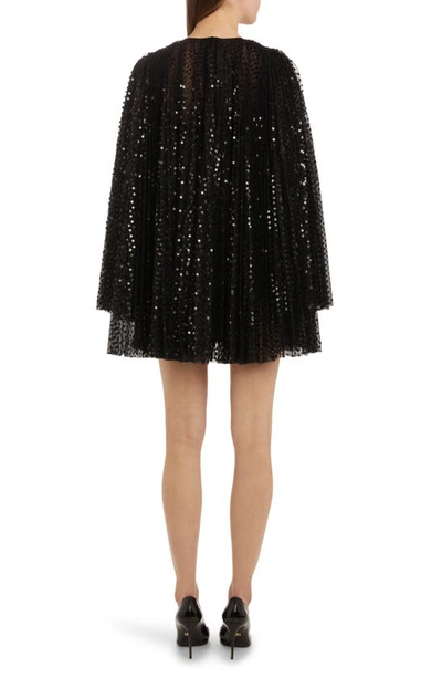 Dolce & Gabbana Sequin-embellished Flared Minidress In Black