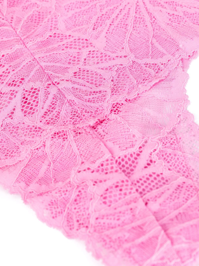 Shop Dora Larsen Vita Lace High-waist Briefs In Pink