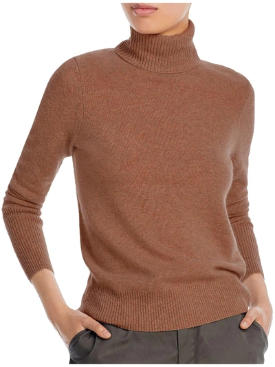 Shop Private Label Womens Cashmere Turtleneck Pullover Sweater In Brown