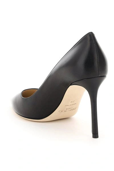 Shop Jimmy Choo Romy 85 Nappa Leather Pumps In Black