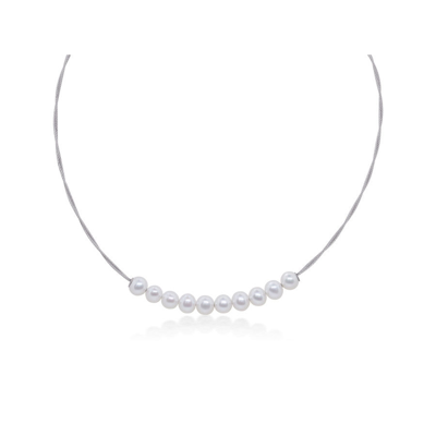 Shop Alor Grey Cable Necklace With Freshwater Pearls