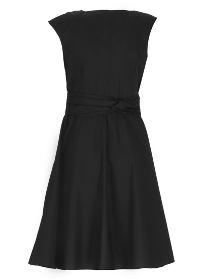 Shop Woolrich Cotton Dress In Black