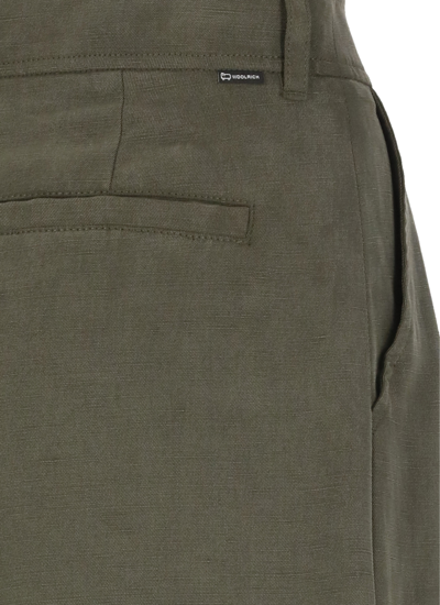 Shop Woolrich Synthetic Fibers Trousers In Green