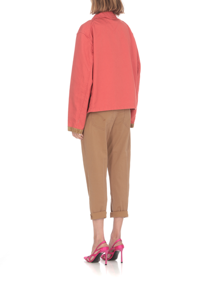 Fay Women Caban Jacket 3 Hooks In Red