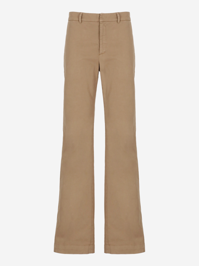 Shop N°21 Cotton Trousers In Brown